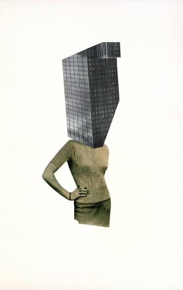 Original Dada Body Collage by Richard Vergez