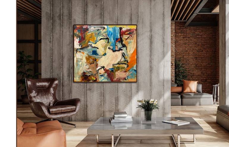 Original Abstract Expressionism Abstract Painting by Lloyd Tabing