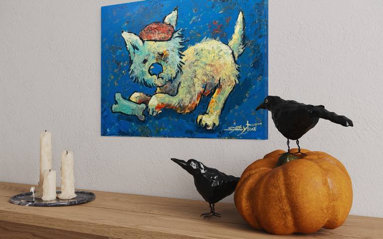 Original Expressionism Animal Painting by Gabriella Delamater