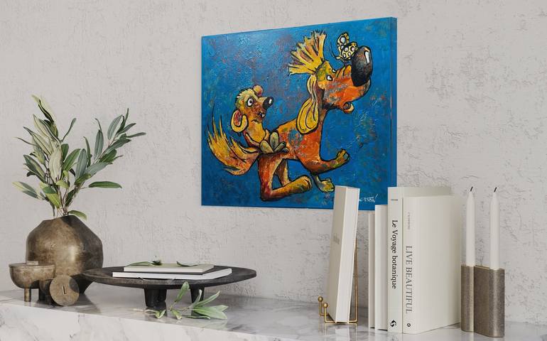 Original Expressionism Animal Painting by Gabriella DeLamater