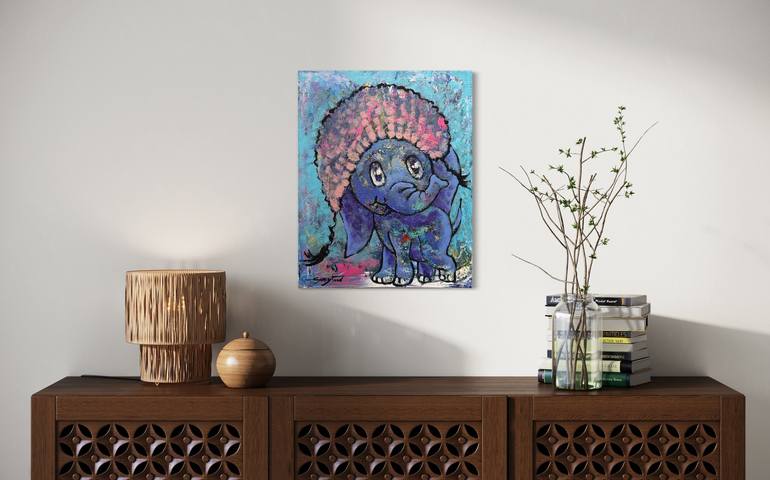 Original Expressionism Animal Painting by Gabriella DeLamater