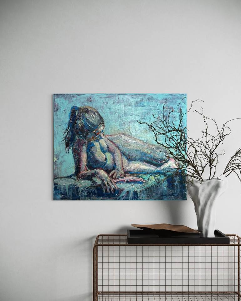 Original Figurative Nude Painting by Gabriella DeLamater