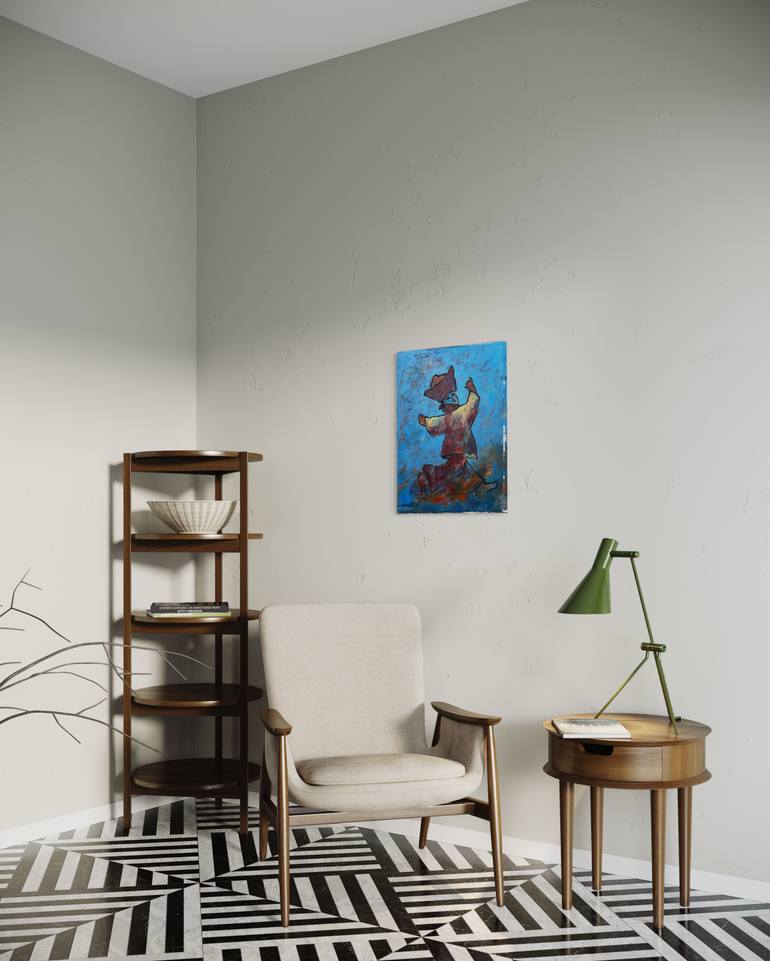 Original Expressionism Cartoon Painting by Gabriella Delamater