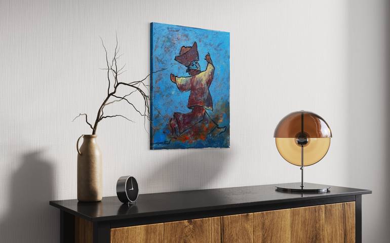 Original Expressionism Cartoon Painting by Gabriella Delamater