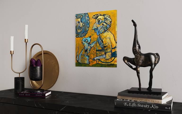 Original Pop Art Animal Painting by Gabriella Delamater