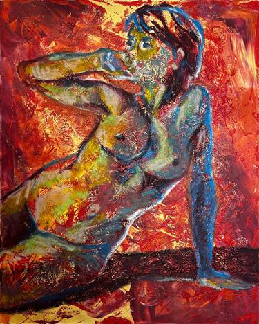 Print of Expressionism Nude Paintings by Gabriella DeLamater
