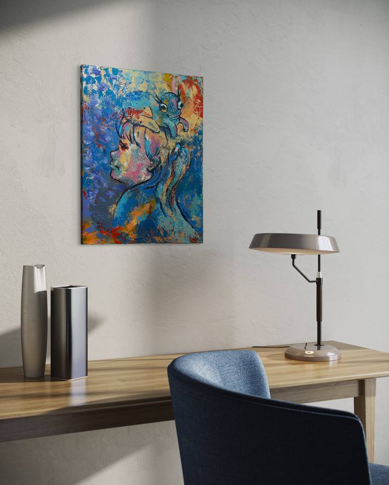 Original Folk Children Painting by Gabriella Delamater