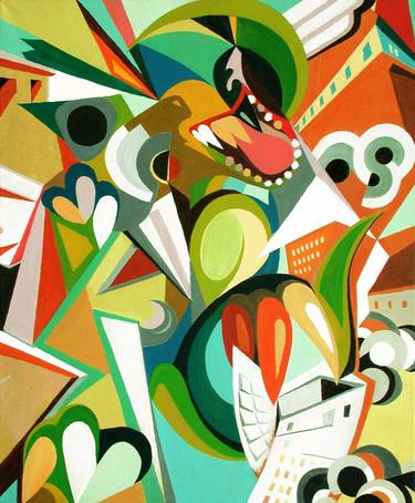 Original Cubism Pop Culture/Celebrity Paintings by Petr Brozka