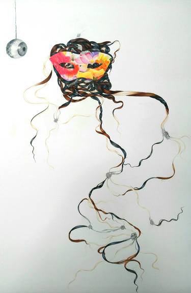 Original Conceptual Floral Painting by Bushra Khalid