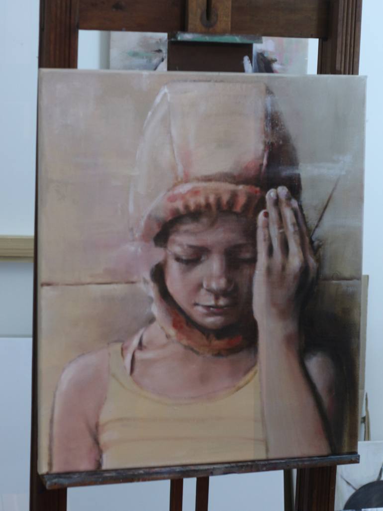 Original Expressionism Children Painting by Kris Coolens