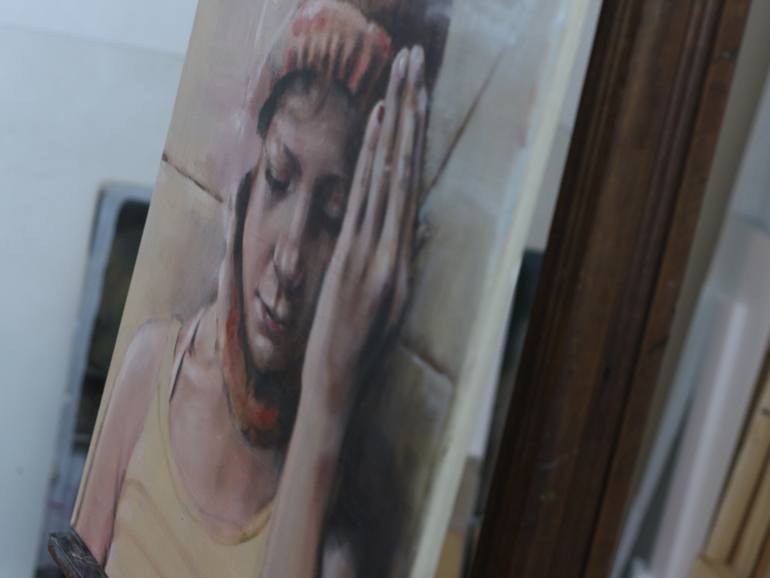 Original Expressionism Children Painting by Kris Coolens