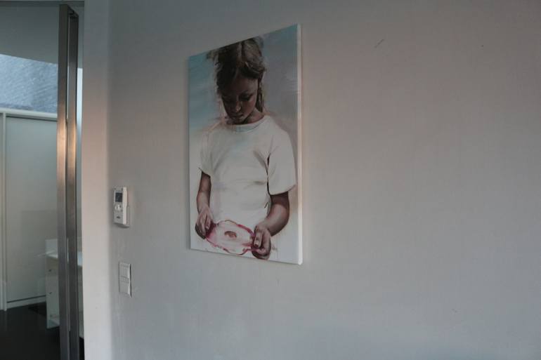 Original Figurative Children Painting by Kris Coolens