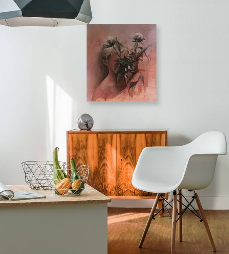 Original Abstract Floral Painting by Kris Coolens