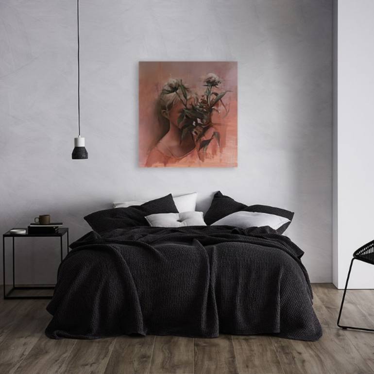 Original Abstract Floral Painting by Kris Coolens