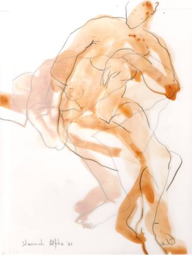 Original Fine Art Nude Drawings by Hannah Alpha