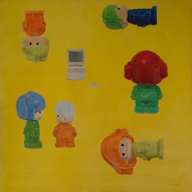 Original Figurative Children Paintings by Maria Eugenia Lardizabal