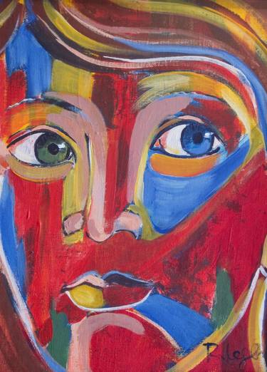 Original Abstract Expressionism Portrait Paintings by Regine Legler