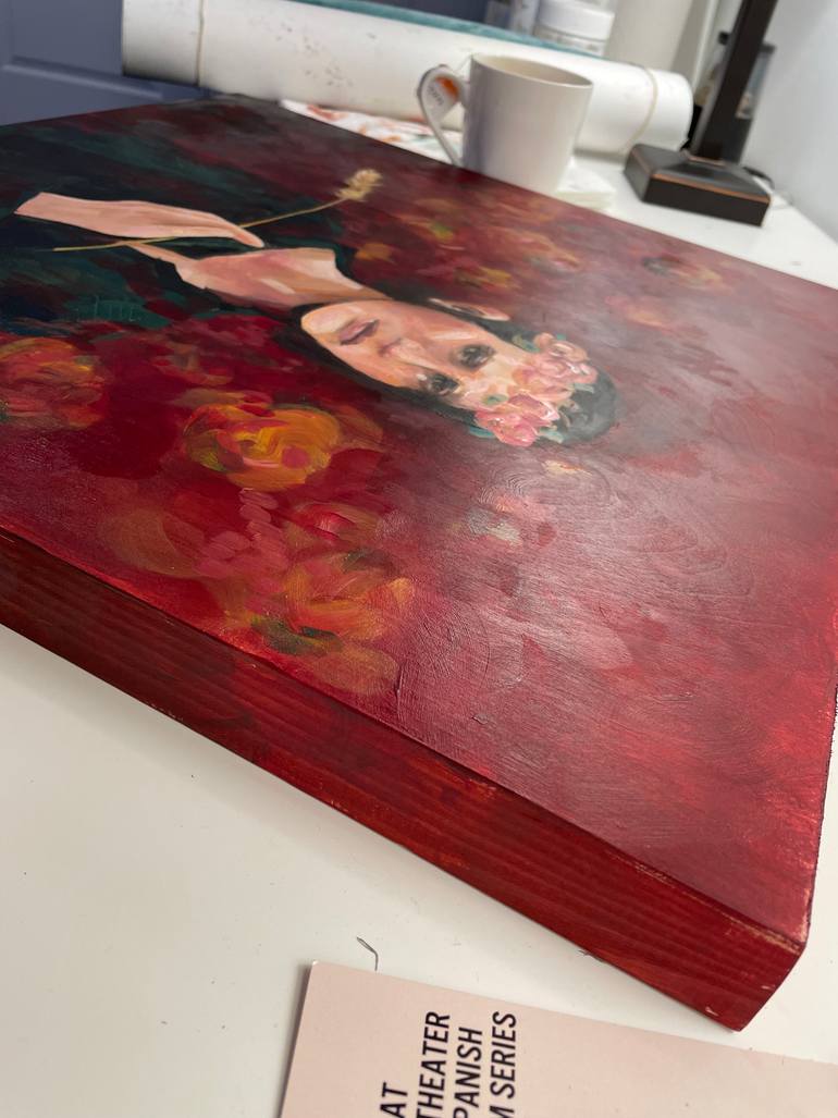 Original Expressionism People Painting by Sarina Villareal