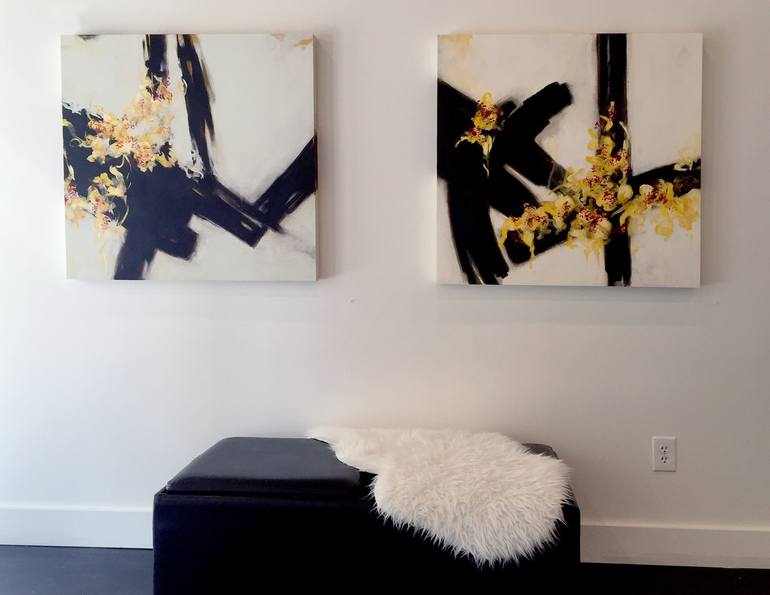 Original Abstract Floral Painting by Sarina Villareal