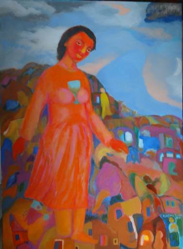 Original Abstract Expressionism Language Paintings by Aradhna Tandon