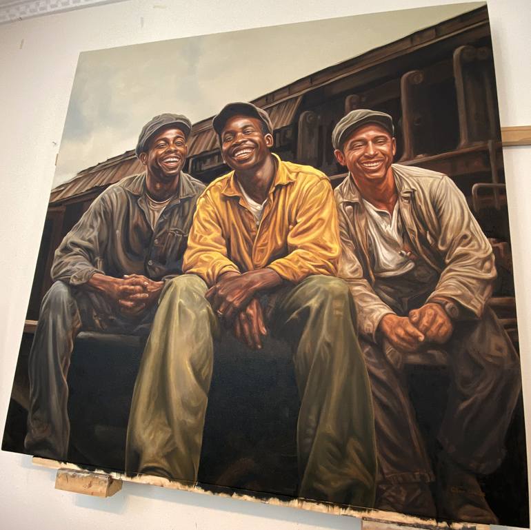 Original Figurative People Painting by Alan James Weiss