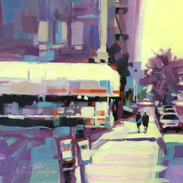 Original Abstract Cities Paintings by Patti Mollica