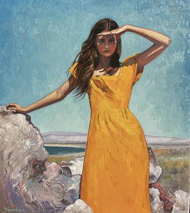 Woman in yellow dress thumb