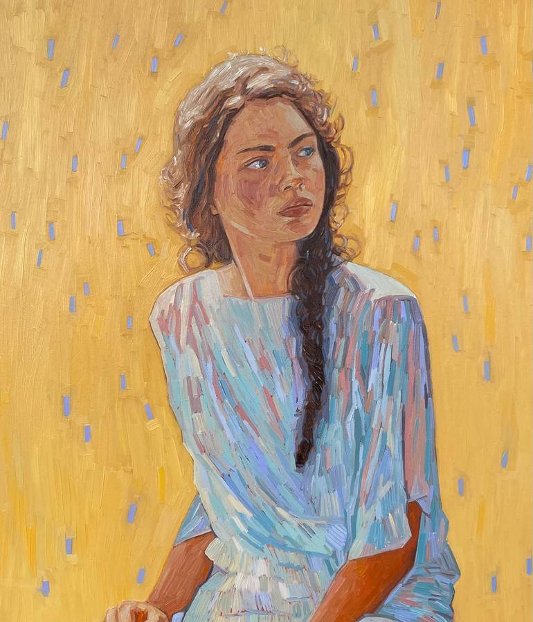 Original Impressionism Women Painting by Eugene Seagull