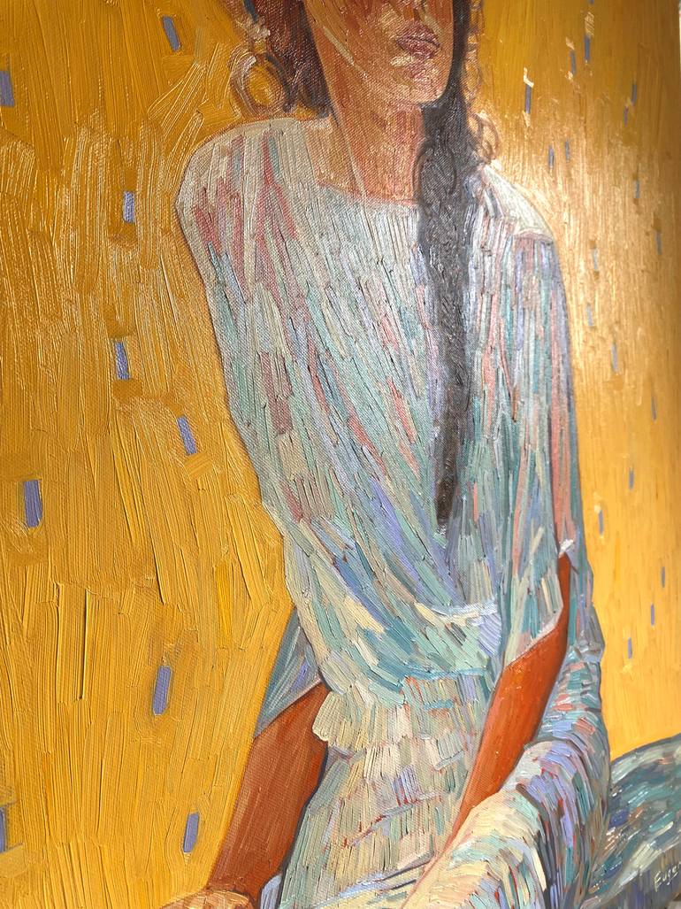 Original Impressionism Women Painting by Eugene Seagull