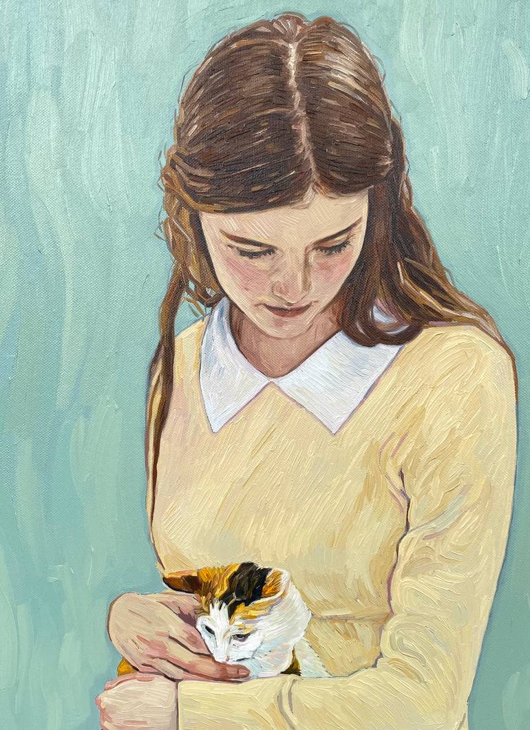 Original Impressionism Women Painting by Eugene Seagull