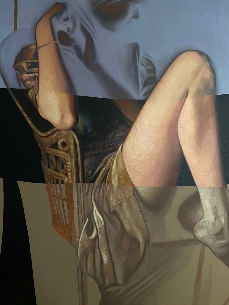 Original Realism Women Painting by Eugene Seagull