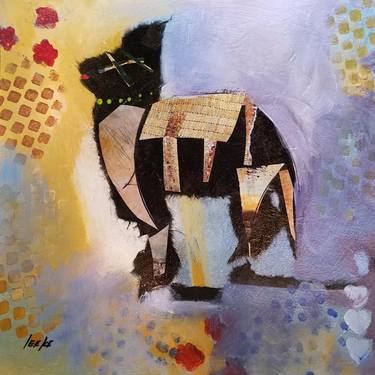 Original Figurative Animal Collage by Alicia Leeke