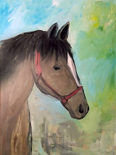 Original Figurative Horse Paintings by Alicia Leeke