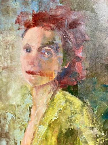 Print of Abstract Portrait Paintings by cath connolly hudson