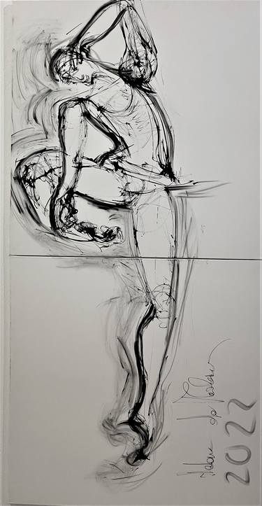 Original Abstract Expressionism Abstract Mixed Media by Helena De Medeiros