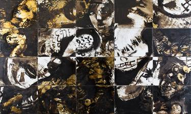 Original Abstract Expressionism Abstract Mixed Media by Helena De Medeiros