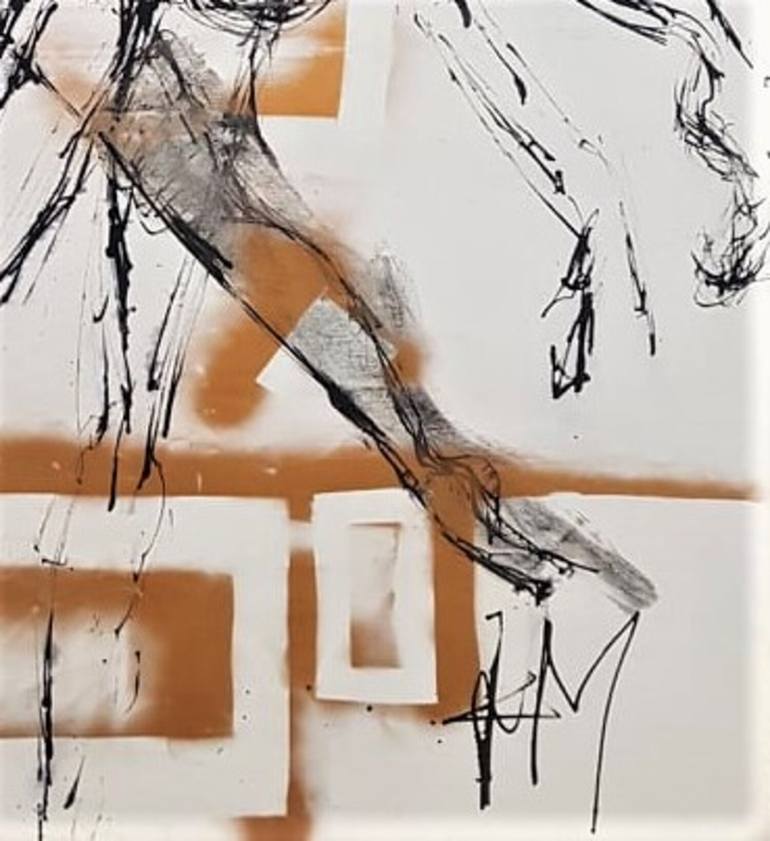 Original Abstract Expressionism Abstract Painting by Helena De Medeiros