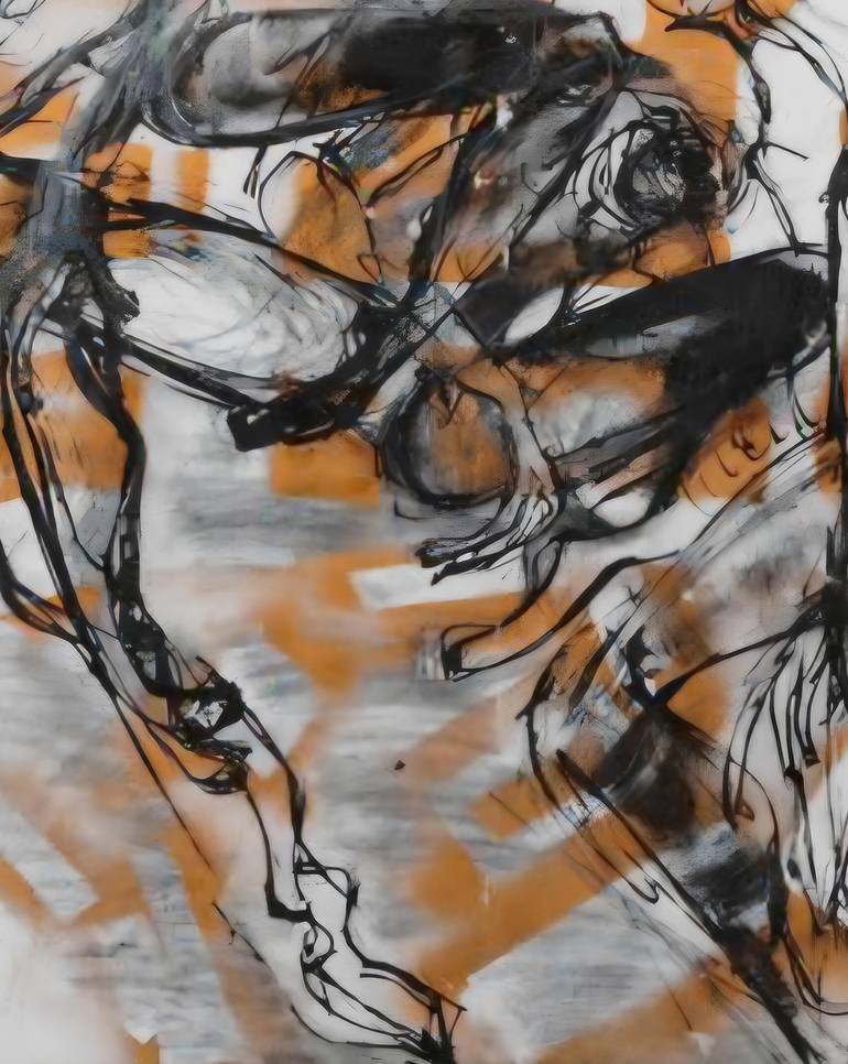 Original Abstract Expressionism Abstract Painting by Helena De Medeiros