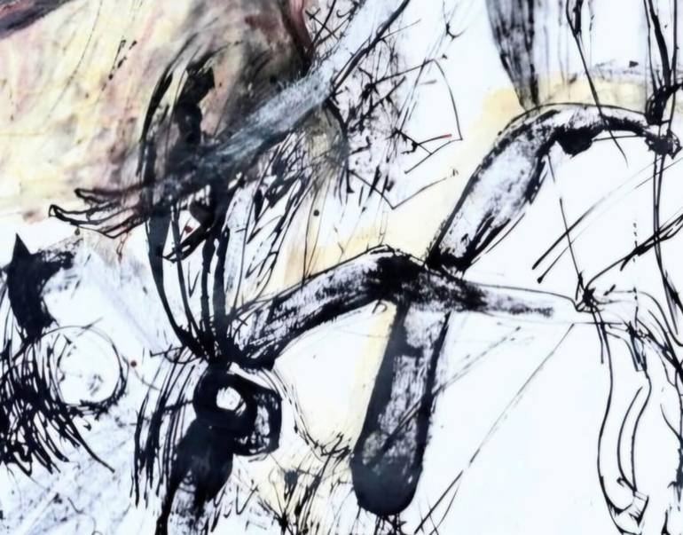 Original Abstract Expressionism Abstract Painting by Helena De Medeiros