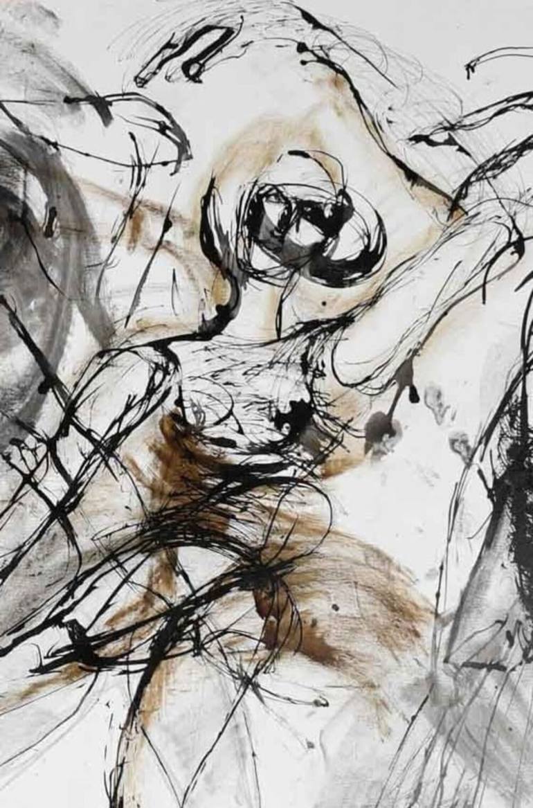 Original Abstract Body Painting by Helena De Medeiros