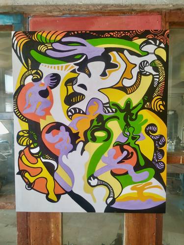 Original Expressionism Abstract Painting by Johanne Nordstrand
