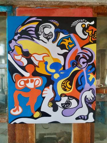 Original Expressionism Abstract Painting by Johanne Nordstrand