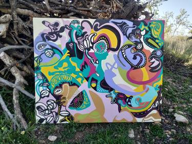 Original Abstract Painting by Johanne Nordstrand