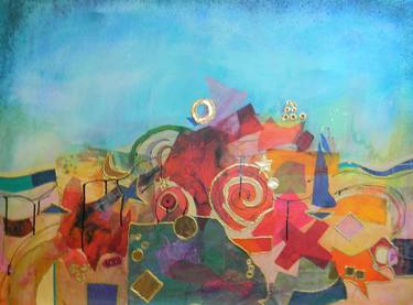 Original Abstract Paintings by tricia Poulos Leonard