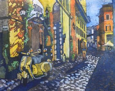 Original Architecture Paintings by tricia Poulos Leonard