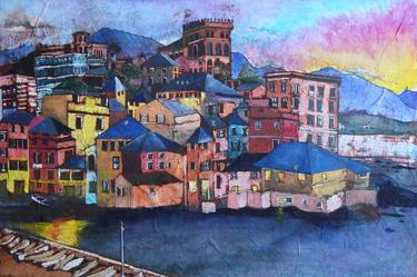 Original Architecture Paintings by tricia Poulos Leonard