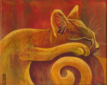 Original Cats Paintings by Anna Asche