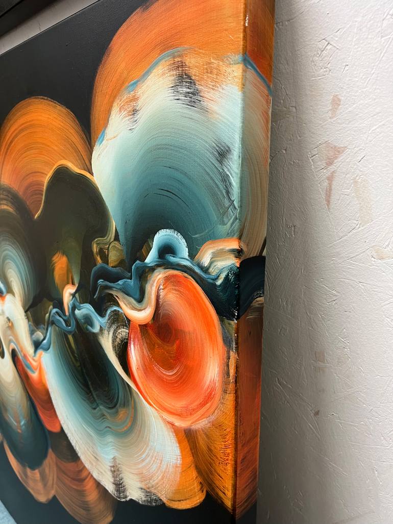 Original Art Deco Abstract Painting by Genevieve Leavold