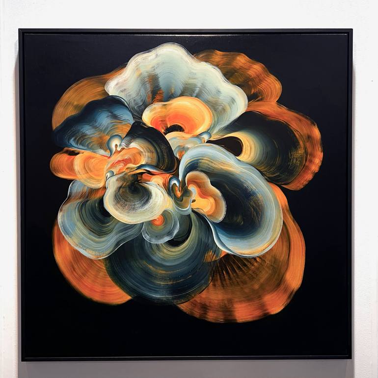 Original Art Deco Abstract Painting by Genevieve Leavold