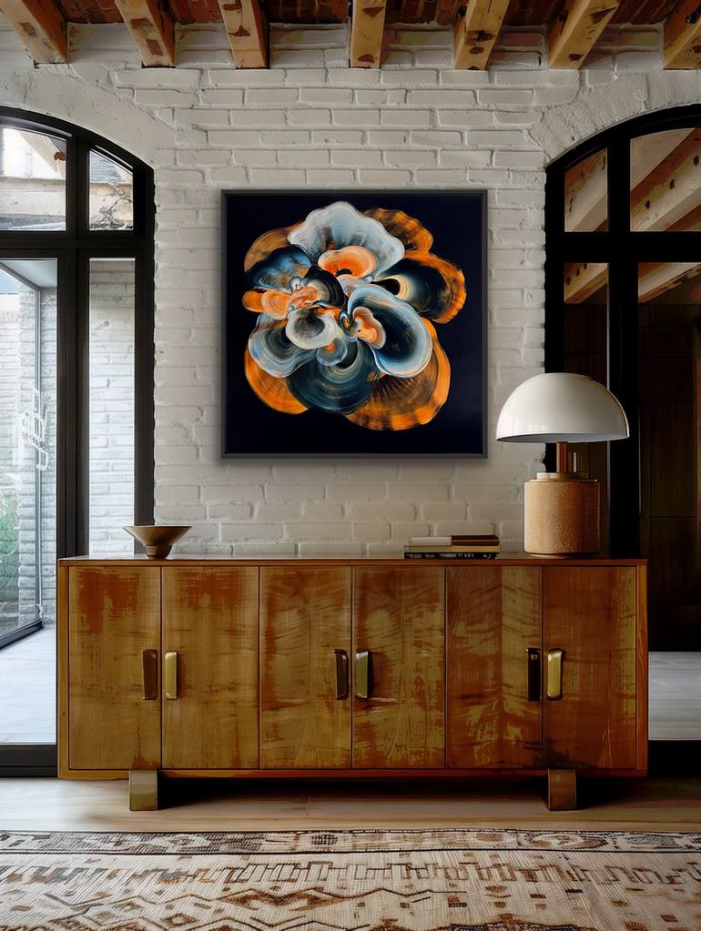 Original Art Deco Abstract Painting by Genevieve Leavold